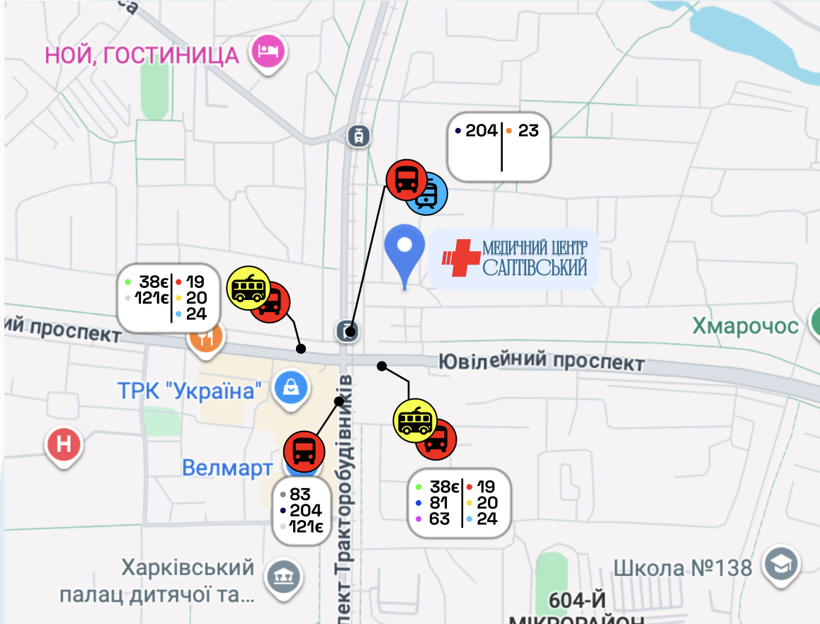 Карта проїзду